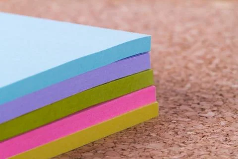 Multi colored post it notes Stock Photos