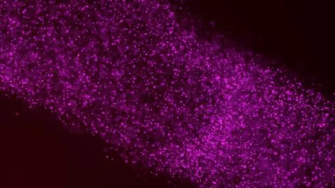 Multi colored powder flying in slow motion as camera pulls away and rotates Illustrazione stock