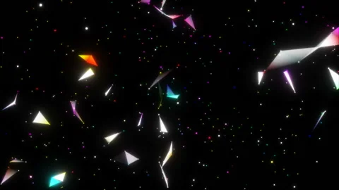 Multi-colored prisms.Abstract blockchain geometrical background with moving Stock Footage 99709437