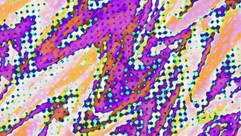 Multi-colored psychedelic abstraction, interference noisy elegant glittering Stock Footage 229017420