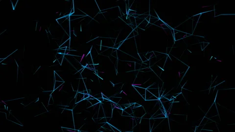 Multi-colored pulsating to the sound elements.3d render, abstract background Stock Footage 101486990