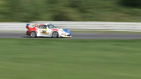 Multi colored race car (2 of 3) Stock Footage 10575520