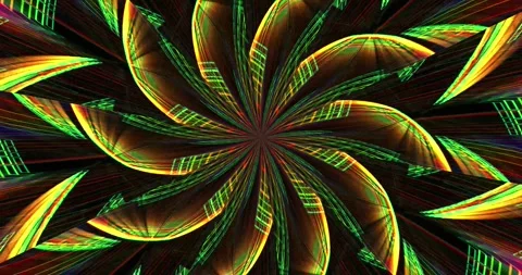 Multi-colored rays of light form floral patterns Stock Footage 249743442