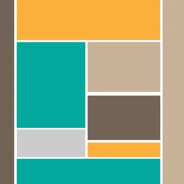 Multi-colored rectangular shapes. Orange turquoise brown rectangles 스톡 일러스트