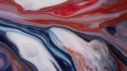 Multi colored red white blue planet surface liquid motion texture background 動画素材 118279908