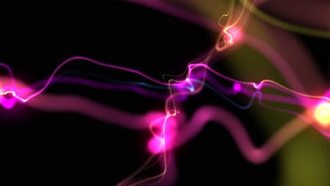 Multi Colored Rising Abstract Lines Attractive Hypnotic Waving Seamless Stock-Footage 219019055