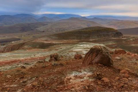 Multi-colored rock Stock Photos