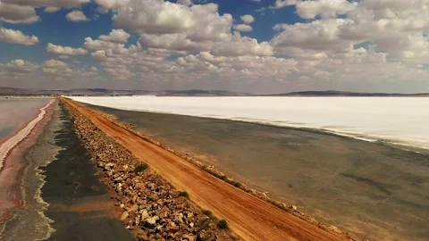 Multi-colored salt lake Stock Footage 237177654