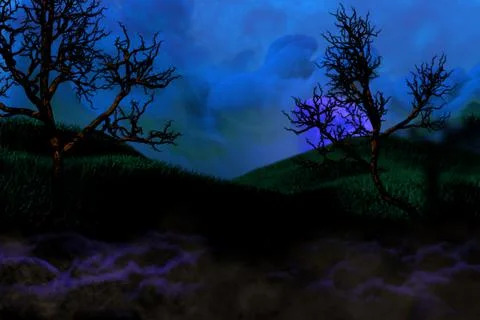 Multi colored scary texture - bokeh halloween concept Stock Illustration