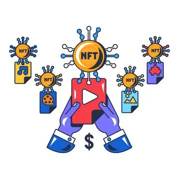 Multi Colored Selecting Unique Media Icon イラスト素材