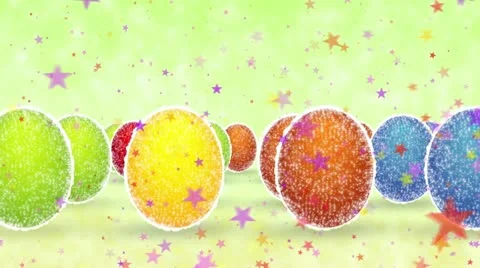 Multi-colored shining Easter eggs Stock Footage 10813981