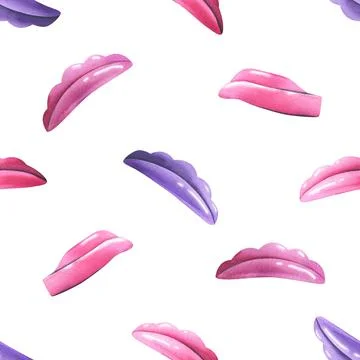 Multi-colored silicone rollers for eyelash lamination, pink, burgundy and purple Stock Illustration