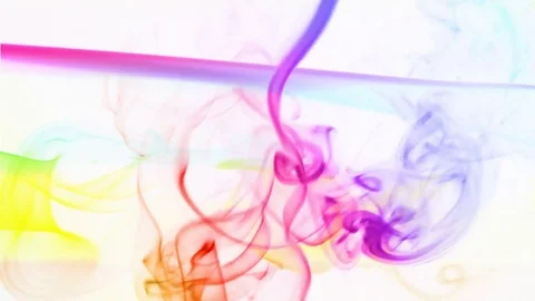 Multi-colored smoke on a white background Stock Footage 69787546