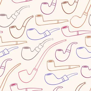 Multi-colored smoking pipe Ilustración de archivo