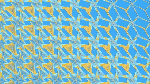 Multi colored spiral wire pattern. Digital seamless loop animation. 3d render 4K Stock Footage 133916808