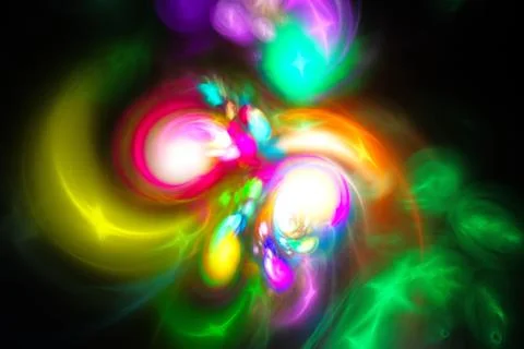 Multi-colored spots. Starry Nebula. Stock Illustration