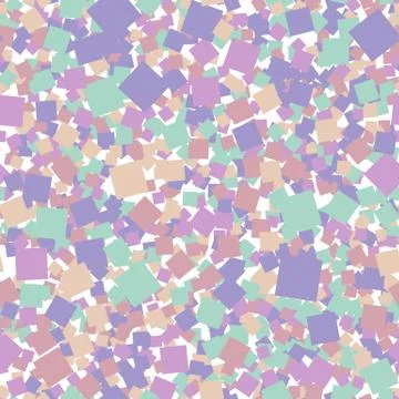 Multi-colored squares are carelessly scattered on a white background. Stock Illustration