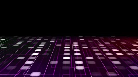 Multi-colored squares shape an abstract animated motion background. Digital.. Stock Footage 295195178