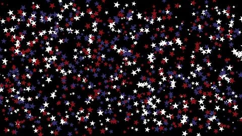 Multi-colored stars directional . selective focus. black background for blend 库存插图