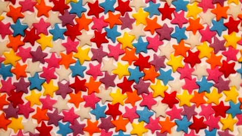 Multi-colored Stars Revolve. Abstract Looped Background. Stock Footage 218318604