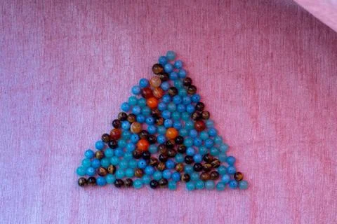 Multi-colored stone beads Stock-Fotos