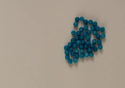 Multi-colored stone beads Stock Photos