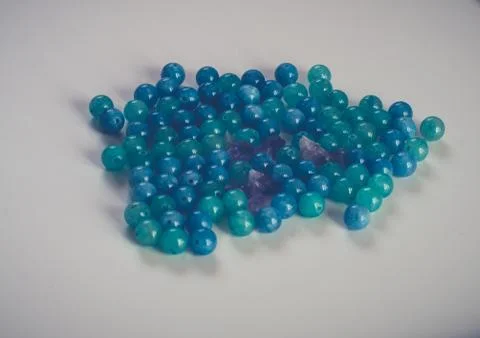 Multi-colored stone beads Stock-Fotos