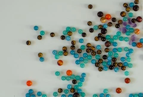 Multi-colored stone beads Foto stock