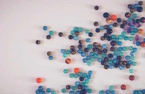 Multi-colored stone beads Stock Photos