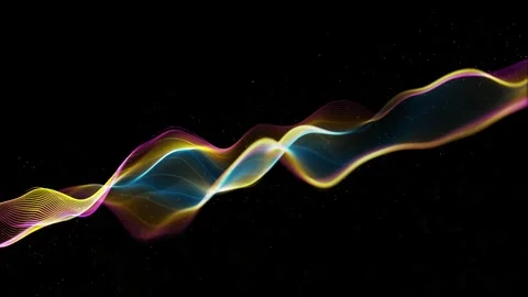 Multi-colored stream on a black background. Color wave diagonally. A looped.. Stock Footage 280574393
