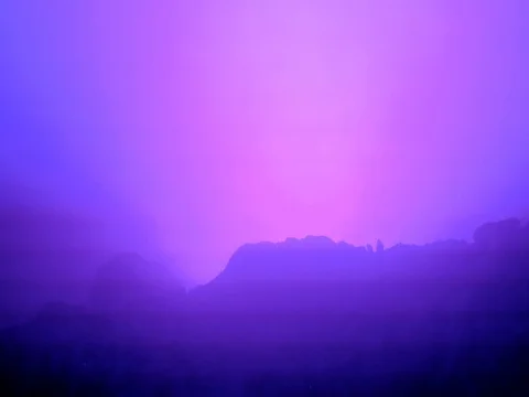 Multi colored stroboskope light over mountain rock Stock Footage 80766883