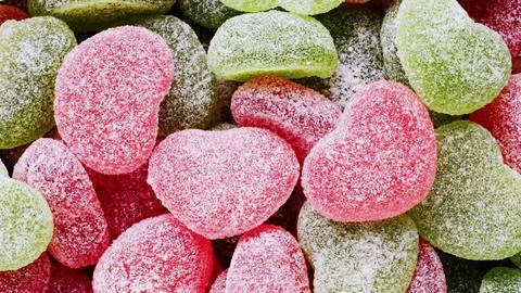 Multi colored sweet candies Stock Photos
