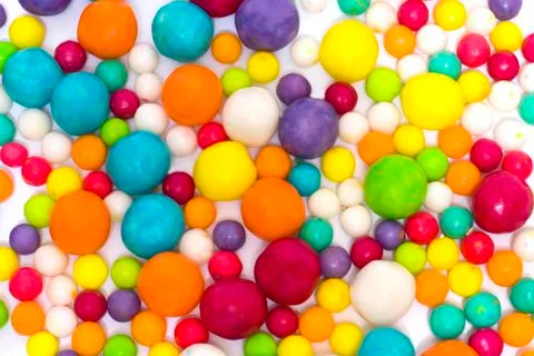 Multi-colored sweets on a white background. Stock-Fotos