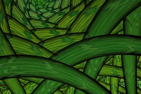 Multi-colored tangled colorful thread rope. Abstract fractal background Stock Illustration