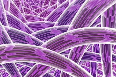 Multi-colored tangled colorful thread rope. Abstract fractal background Stock Illustration