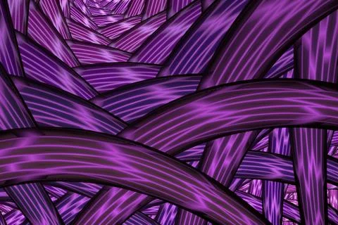 Multi-colored tangled colorful thread rope. Abstract fractal background Stock Illustration