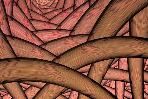 Multi-colored tangled colorful thread rope. Abstract fractal background 스톡 일러스트