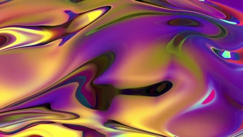 The multi-colored texture of liquid metal or glass moves and shimmers. Stock Footage 330126995