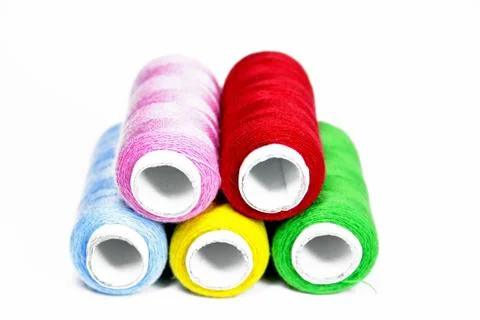 Multi-colored threads Stock Photos