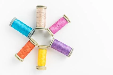 Multi-colored threads Stock Photos