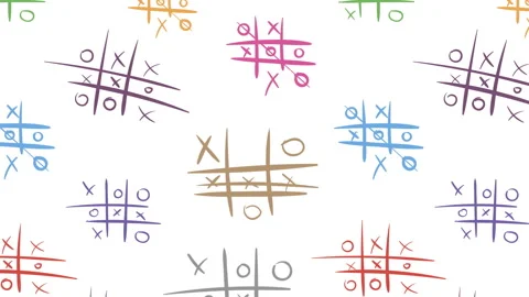 Multi-colored tic-tac-toe texture Stock Footage 91815078