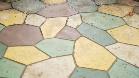 Multi colored tile pattern. abstract colorful tiled floor. decoration of the Stock Footage 97220546