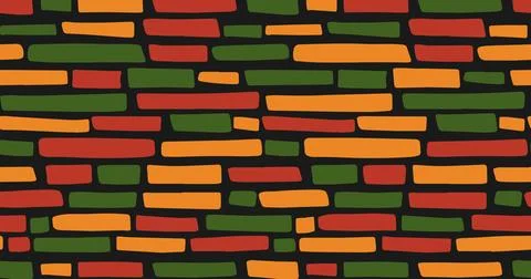 Multi-colored tiles as a background, texture. Brick pattern. Illustrazione stock