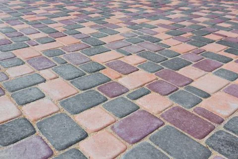 Multi-colored tiles paving Stock Photos