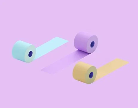 Multi-colored toilet paper Stock Illustration