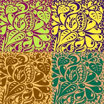 Multi Colored Unusual Contours Ilustração Stock