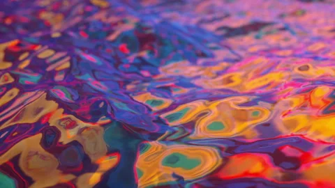 Multi-colored water. Animated liquid Video stock 148423339