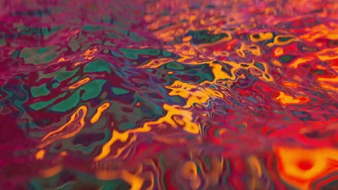 Multi-colored water. Animated liquid Video stock 148423363