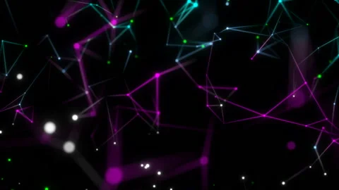 Multi-colored web.Digital Data Points Network Loop.Seamless loop. Video stock 102736124