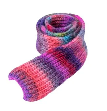 Multi-colored winter scarf. Stock Photos